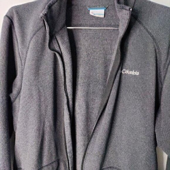 Columbia Men XL Grey Full Zip Mock Neck Athletic Running Golf Outdoor Jacket Y2K - Picture 3 of 4